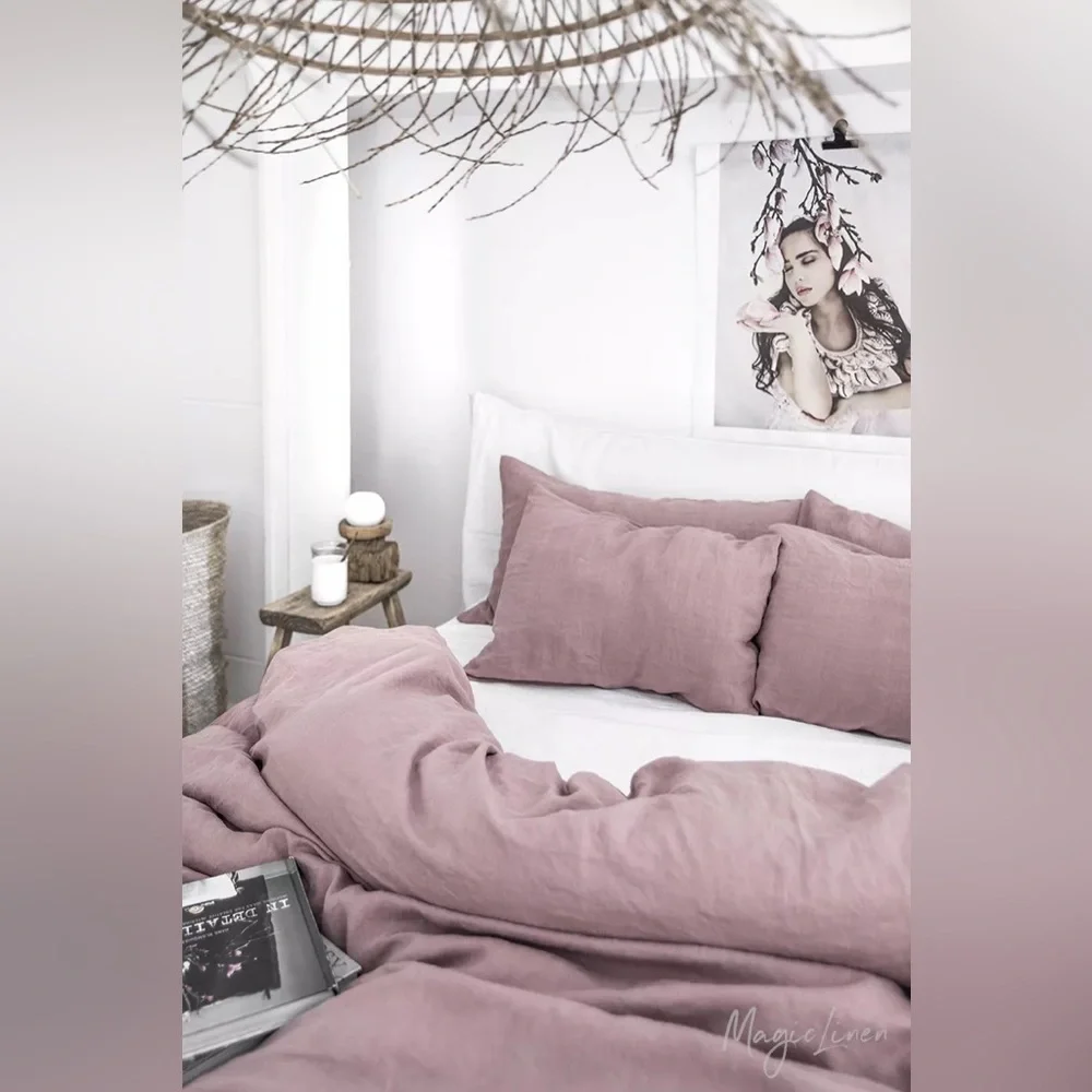 Urban Outfitters x MagicLinen Linen Duvet Cover Size Queen NWT